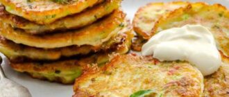 Оладьи из кабачка с чесноком