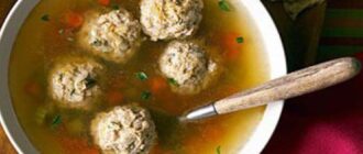 Суп с фрикадельками из мяса