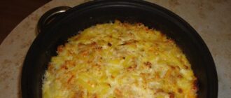 Запеканка из цветной капусты с фаршем и сыром