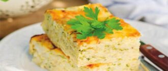 Запеканка из кабачков с рисом и сыром