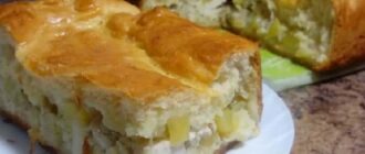 Пирог с фаршем и капустой