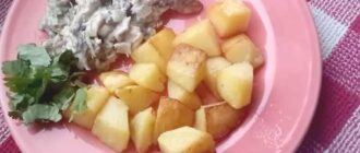 Куриная грудка с шампиньонами в сметанном соусе