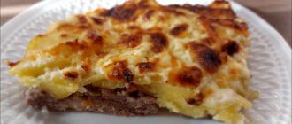 Мясо с картошкой и грибами