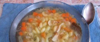 Куриный суп с рожками