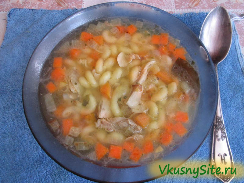 Куриный суп с рожками