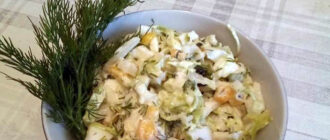 Салат из пекинской капусты, кукурузы и яиц