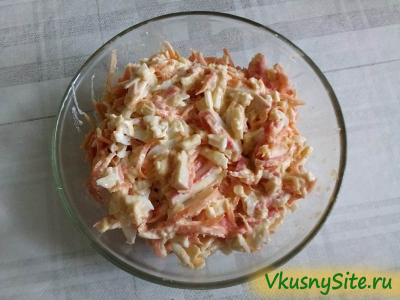 Салат "Ходовой" с корейской морковью