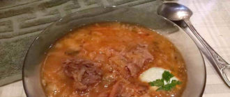 Щи по-уральски с пшеном