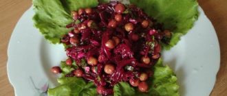 Салат из свеклы с зеленым горошком