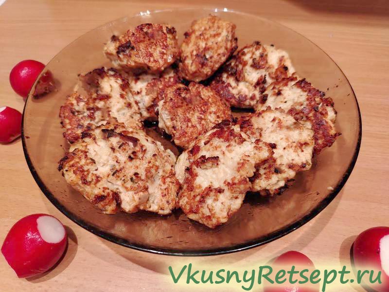 Куриные оладушки из филе